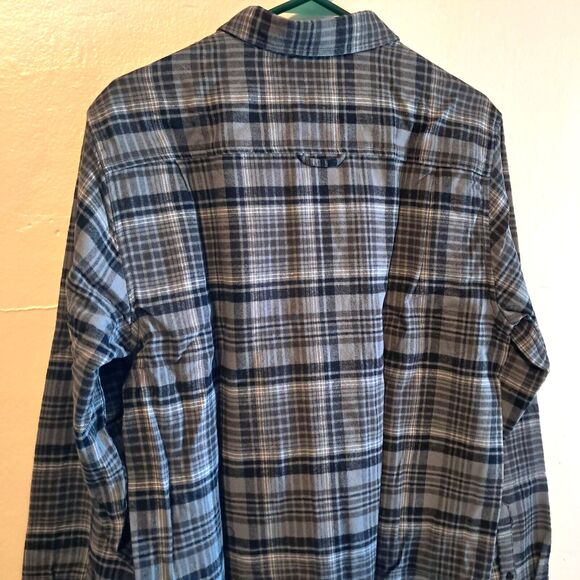 Hurley Men's Plaid Flannel Shirt Gray Size Medium - Picture 3 of 10